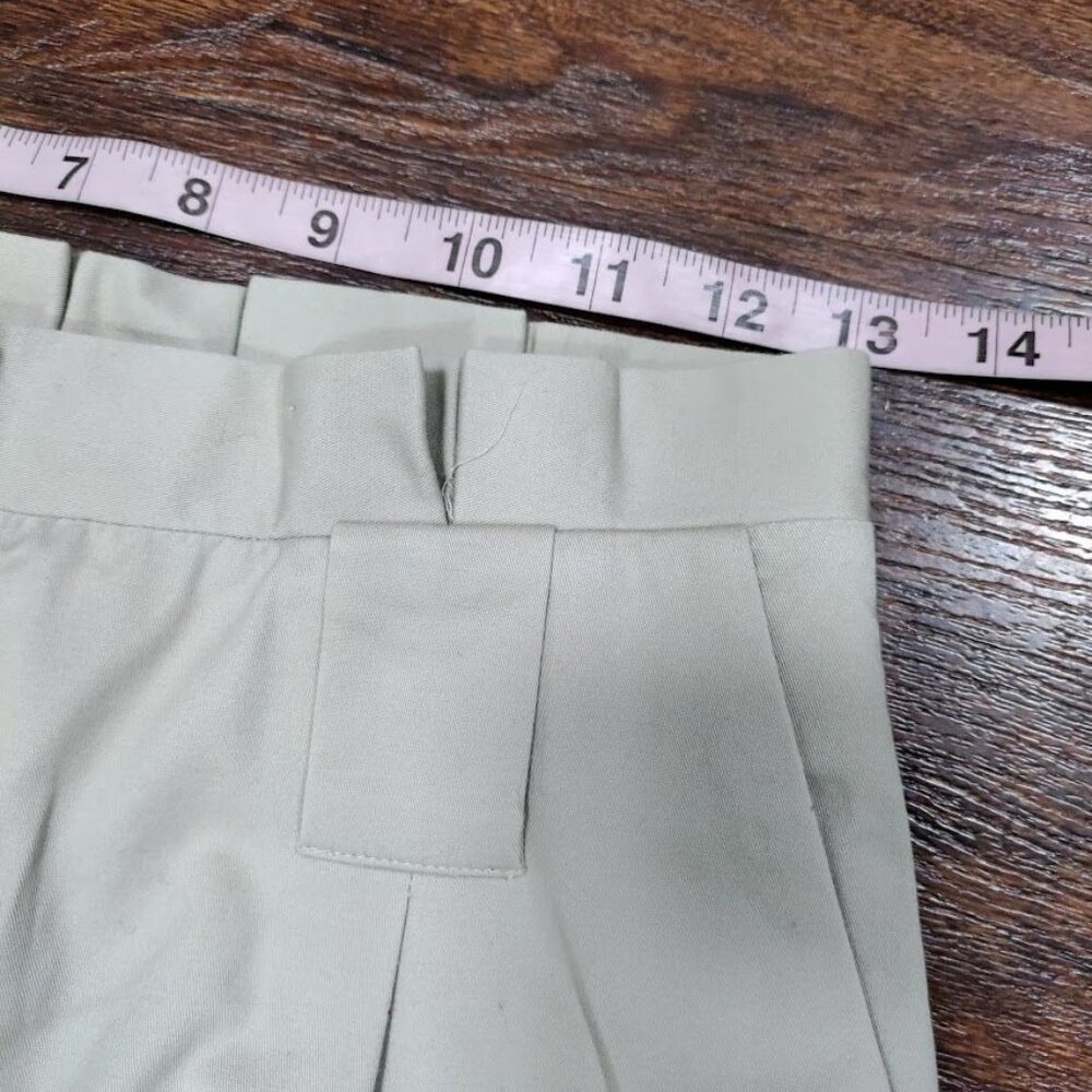 Halogen Women's Beige Pleated Front High Waisted Wide Leg Trouser Size 0 - Picture 8 of 11